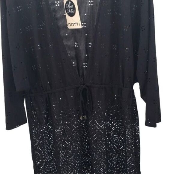 DOTTI Swimwear Cover-up Gypsy Gem Vneck Bathing suit Drawcord Waist Tunic L - Picture 6 of 8